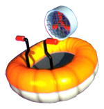 A Hovercraft from Diddy Kong Racing.