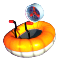 A Hovercraft from Diddy Kong Racing.