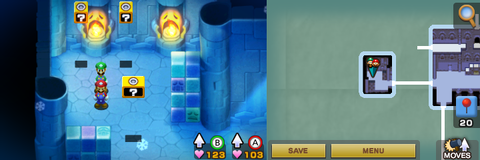 Third, fourth and fifth blocks in Joke's End of Mario & Luigi: Superstar Saga + Bowser's Minions.