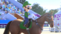 Luigi competing in Show Jumping.