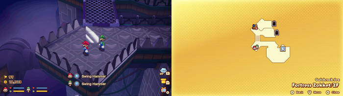First Hidden Block in Fortress Zokket from Mario & Luigi: Brothership