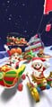 The loading screen posted on the official Mario Kart Tour social media accounts during the 2023 rerun, with several minor edits, including Daisy's eyes being less cross-eyed