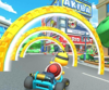 Thumbnail of the Lakitu Cup challenge from the Tokyo Tour; a Ring Race challenge set on Tokyo Blur (reused as the Mario Cup's bonus challenge in the Anniversary Tour)