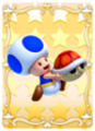 A LV 2 Card featuring Blue Toad holding a Red Shell