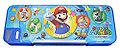 A pencil case with a stylish Mario design. It comes built in with a pencil sharpener, and the case inside looks neat and organized[3]