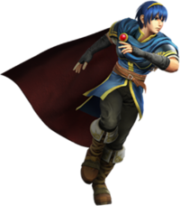 Marth on the boxart of Super Smash Bros. for Nintendo 3DS