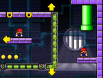 A screenshot of Room 4-8 from Mario vs. Donkey Kong 2: March of the Minis.