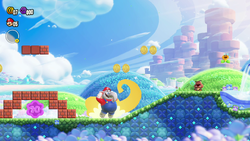 The banner image for Super Mario Bros. Wonder on Nintendo Music.