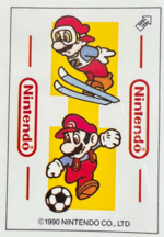 nintendo game pack skiing and soccer mario sticker
