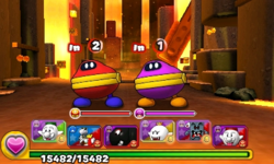 Screenshot of World 7-6, from Puzzle & Dragons: Super Mario Bros. Edition.