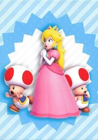Peach & Toads group card from the Super Mario Trading Card Collection