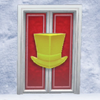 Squared screenshot of a red door from Super Mario Odyssey.