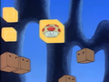 A Super Mushroom in a Roulette Block in the Super Mario World cartoon
