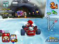 Mario in a frozen area