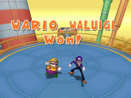 A minigame ending from Mario Party 7