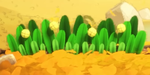 A bush containing closed flower buds, from Yoshi and the Mysterious Book