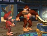 A screenshot from the Donkey Kong Country TV show episode, Bug a Boogie.