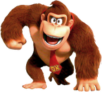 Scan of Donkey Kong cardboard toy, from French Happy Meal promotion for The Super Mario Bros. Movie