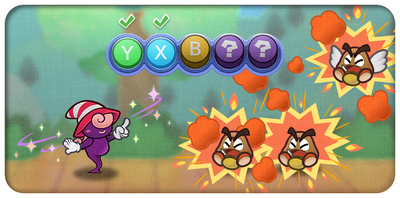 Image showing a partner move in Paper Mario: The Thousand-Year Door (Nintendo Switch)