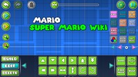 Usage of the Super Mario 256 font (listed as Font 11 in the level editor) in Geometry Dash