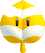 Artwork of an Invincibility Leaf from New Super Mario Bros. 2