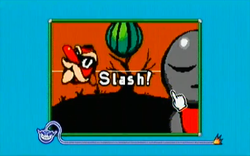 The microgame Line Slash from WarioWare: D.I.Y. Showcase