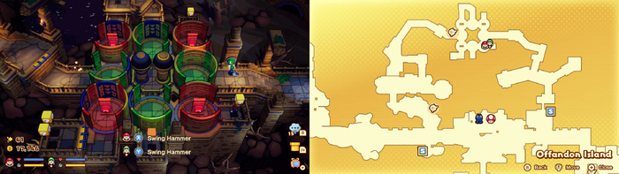 Block 5 in Offandon Island from Mario & Luigi: Brothership