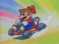 Mario drives his Kart