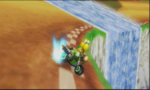 Koopa Troopa drifting on this course in the demo movie