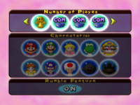 Pre-release character selection screen from Mario Party 5.