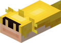 A yellow Splounder in Minecraft