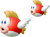Model of a Big Cheep Cheep from New Super Mario Bros. Wii. A normal-sized Cheep Cheep is positioned next to it for clear comparison because the enemies share the same model and textures. Scaling derived from this screenshot uploaded by Scrooge200 (talk).