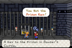 The second Prison Key in Bowser's Castle during Chapter 8 in Paper Mario