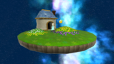 A screenshot of Grandmaster Galaxy during "The Perfect Run" mission from Super Mario Galaxy 2.