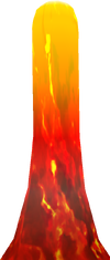 Rendered model of the Lava Geyser obstacle in Super Mario Galaxy.