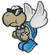 Sprite of a Shady Paratroopa from Paper Mario: The Thousand-Year Door (Nintendo Switch)