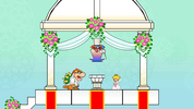 The wedding taking place after Bowser, Luigi, Peach and the Koopa Troop have been abducted by Count Bleck