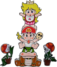 Baby Peach, Baby Mario and Baby Bowser