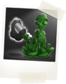 Depiction of the Poltergust G-00's ability to store and unload Gooigi