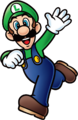 Luigi waving (shaded artwork)