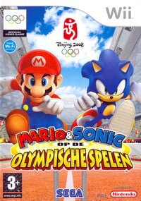 Dutch box art for Mario & Sonic at the Olympic Games on Wii