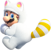 White Tanooki Mario from Mario Kart Tour