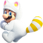 White Tanooki Mario from Mario Kart Tour