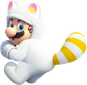 White Tanooki Mario from Mario Kart Tour