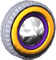 The Ring7_WhiteGold tires from Mario Kart Tour