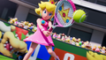 Peach returning a shot from Mario