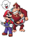 Mario and Donkey Kong against each other in Donkey Kong 3