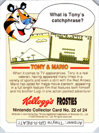 One of the Nintendo Collector Cards.