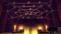 A group of twenty-four faceless Toads, hanging in a massive spiderweb above King Shroomses' tomb in the Temple of Shrooms.