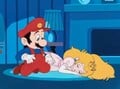 Peach passes out after the enemies attack